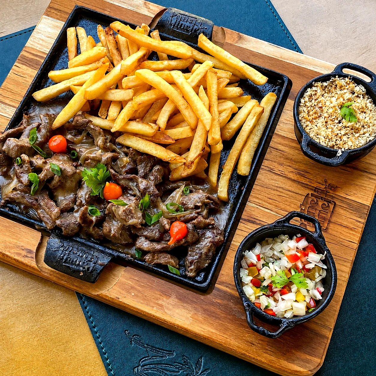 Filé com fritas